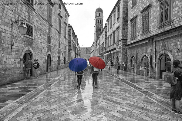 Wet Day in Dubrovnik Picture Board by Mark Rosher