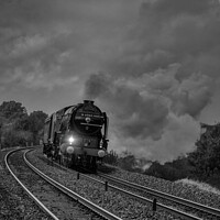 Buy canvas prints of A1 Tornado 60163 rounds Huntingford Embankment by Mark Rosher