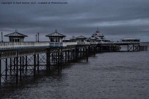 Llandudno Pier in Blue and Grey Picture Board by Mark Rosher