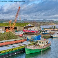 Buy canvas prints of Boatyard Colours by Mark Rosher