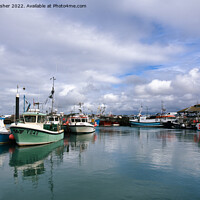 Buy canvas prints of Fishing Fleet in Padstow Harbour by Mark Rosher