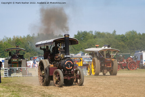 Highland Lass Traction Engine Picture Board by Mark Rosher
