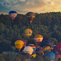 Buy canvas prints of Mass Balloon Ascent  by Mark Rosher
