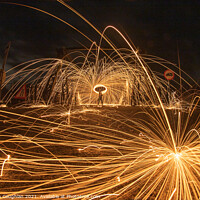Buy canvas prints of Steel Wool Spinning by Stephen Coughlan