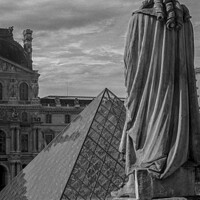 Buy canvas prints of Louvre View (Black & White) by Stephen Coughlan