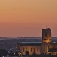 Buy canvas prints of Guildford Cathedral Sunset by Stephen Coughlan