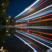 Buy canvas prints of Bus Trail Reflections by Stephen Coughlan