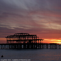 Buy canvas prints of West Pier Sunset by Stephen Coughlan