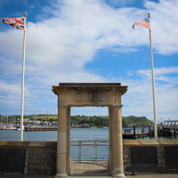 Buy canvas prints of Mayflower Steps Memorial, Plymouth by Stephen Coughlan