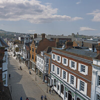 Buy canvas prints of Guildford High Street from above by Stephen Coughlan