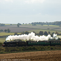 Buy canvas prints of LMS Jubilee Class 5596 Bahamas puffs along the Watercress Line by Stephen Coughlan