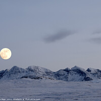 Buy canvas prints of Cuillin Moonrise by Jon Pear