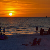 Buy canvas prints of Sunset on the Beach.... by Elzbieta Sosnowski