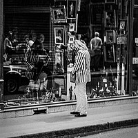 Buy canvas prints of The Striped Jacket by Gerry Walden LRPS