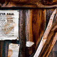 Buy canvas prints of Public Auction Notice by Gerry Walden LRPS