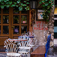 Buy canvas prints of Malcesine Cafe by Gerry Walden LRPS