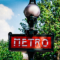 Buy canvas prints of Historic Metro sign by Gerry Walden LRPS