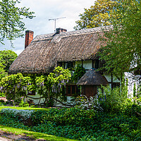 Buy canvas prints of Thatched cottage, Rockbourne by Gerry Walden LRPS
