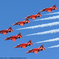 Buy canvas prints of Red Arrows Formation by Paul Bateman