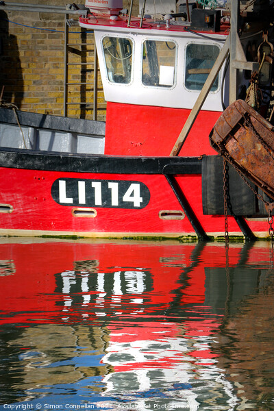 LI114, Fishing Boat Whitstable Picture Board by Simon Connellan