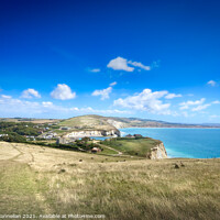 Buy canvas prints of freshwater bay Isle of Wight coast by Simon Connellan