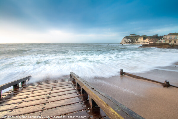 Waves over Freshwater Bay Picture Board by Simon Connellan