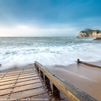 Buy canvas prints of Waves over Freshwater Bay by Simon Connellan