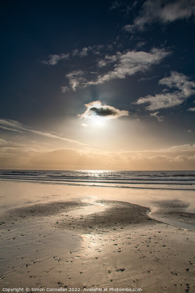 Sunset Ogmore Beach Picture Board by Simon Connellan