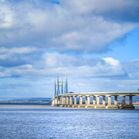 Buy canvas prints of Second Severn Crossing  by Simon Connellan
