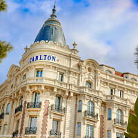 Buy canvas prints of Carlton Hotel, Cannes  by Simon Connellan