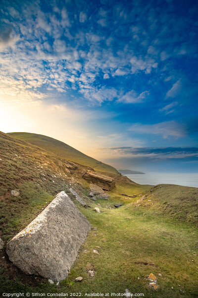 Sunrise South Wales Coastal Path, Southerendown Picture Board by Simon Connellan
