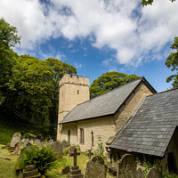 Buy canvas prints of St Illtyd's Church, Oxwich by Simon Connellan