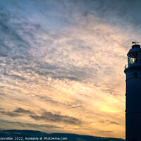 Buy canvas prints of Sunset on Nash Point Lighthouse  by Simon Connellan