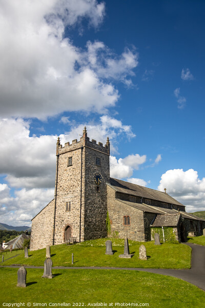 St Michael and All Angels Church, Hawkshead Picture Board by Simon Connellan
