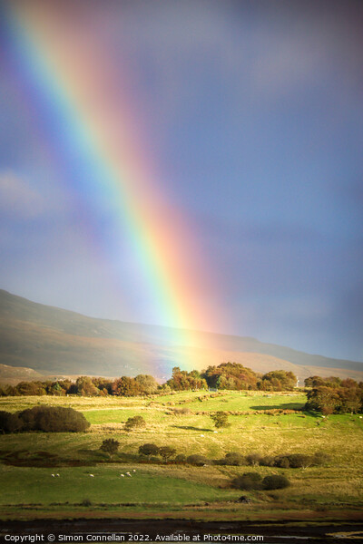 Rainbow over Skye Picture Board by Simon Connellan