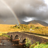 Buy canvas prints of Rainbow over Sligachan Bridge by Simon Connellan