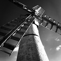 Buy canvas prints of Looking up at Thurne Mill by Laura Baxter