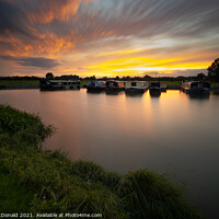 Buy canvas prints of Sunset on the Canal by Mark McDonald