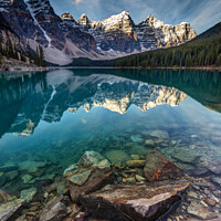 Buy canvas prints of The Majestic Moraine Lake by Pierre Leclerc Photography