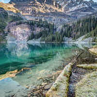 Buy canvas prints of Scenic Shoreline of Lake O'Hara  by Pierre Leclerc Photography