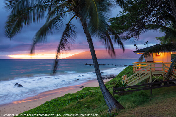 Kamaole Beach 3 Sunset Maui.  Picture Board by Pierre Leclerc Photography