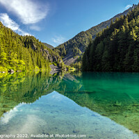 Buy canvas prints of Panoramic view of Glacier fed Turquoise Lake by Pierre Leclerc Photography