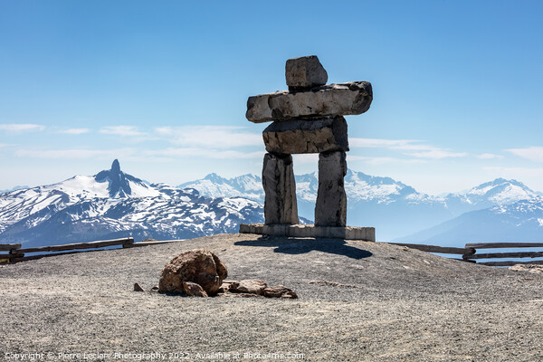 Whistler Summit Inukshuk Picture Board by Pierre Leclerc Photography