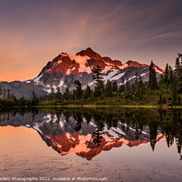 Buy canvas prints of Dreamy landscape and reflection of Mount Shuksan by Pierre Leclerc Photography