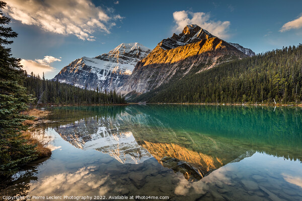 Edith Cavell Mountain Reflection in Jasper National Park Picture Board by Pierre Leclerc Photography