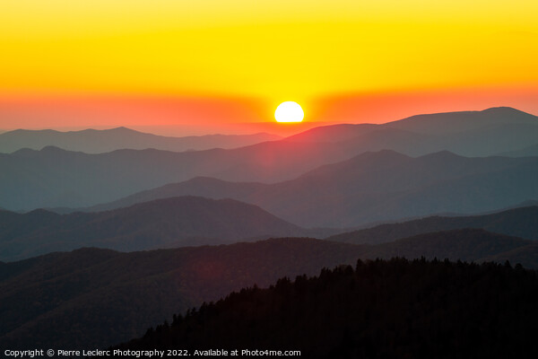 Sunset in the Great Smoky Mountains  Picture Board by Pierre Leclerc Photography