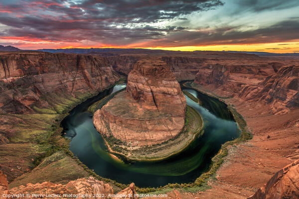 Horseshoe Bend Sunset Picture Board by Pierre Leclerc Photography