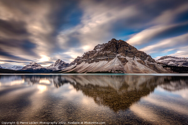 Dramatic Sky and Reflection of Mount Crowfoot at Bow Lake Picture Board by Pierre Leclerc Photography