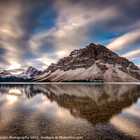 Buy canvas prints of Dramatic Sky and Reflection of Mount Crowfoot at Bow Lake by Pierre Leclerc Photography