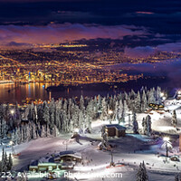 Buy canvas prints of Vancouver City panorama from Grouse Mountain by Pierre Leclerc Photography